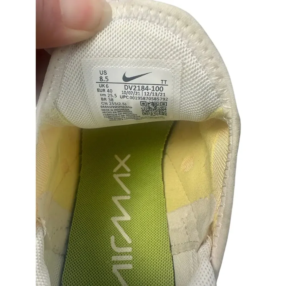 Nike Women   Air Max 270 White Yellow Coral Sneakers